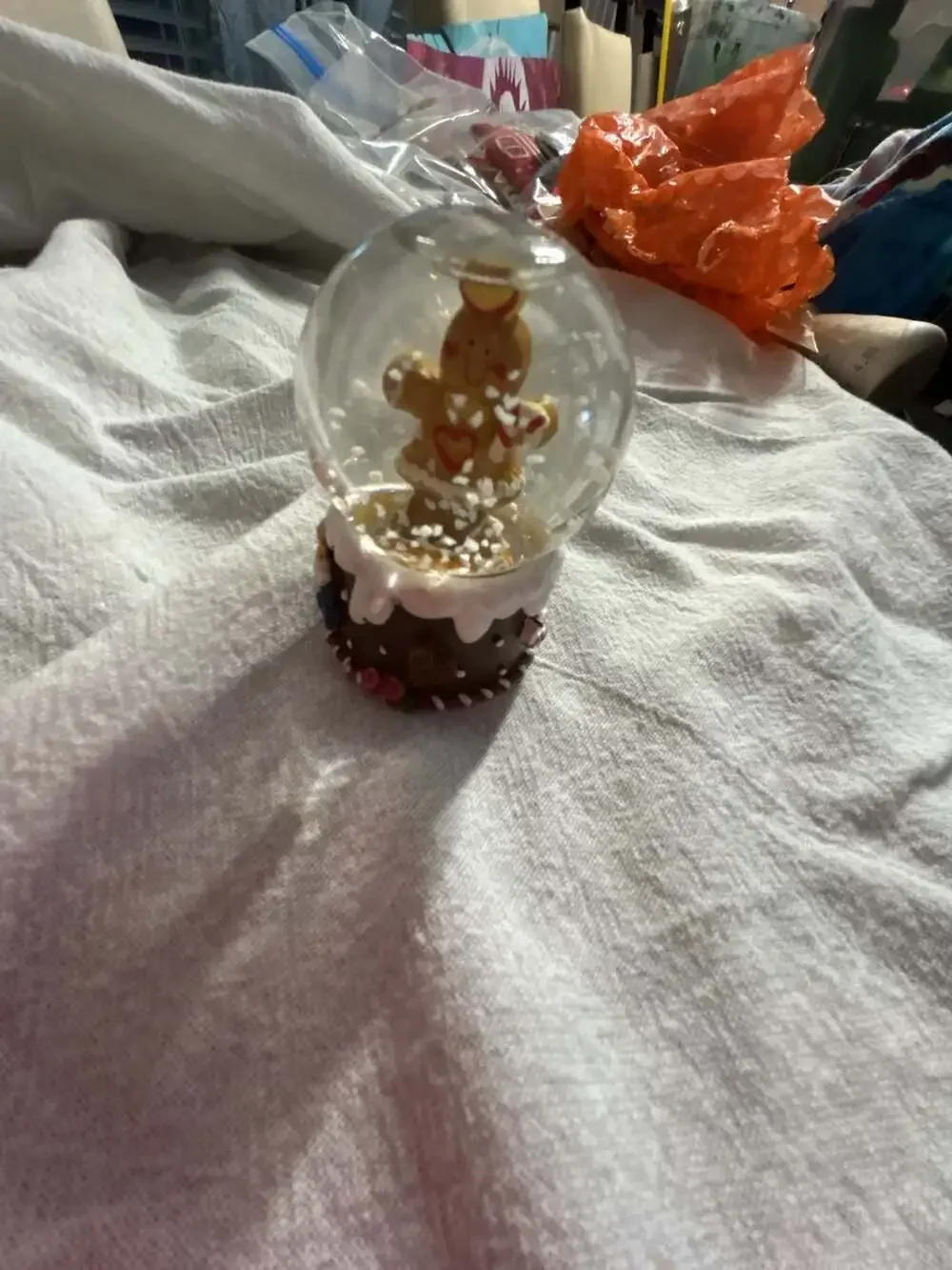 Francesca's Gingerbread Girl Christmas Snow Globe